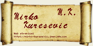 Mirko Kurešević vizit kartica
